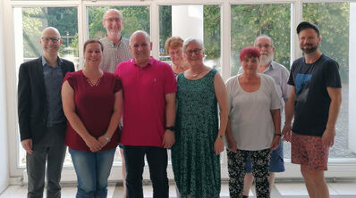 Torsten Liebig (links) und Egeon Beck (3.v.l.) beim SPD-Treffen